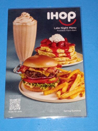 Hungry bargain hunters will want to hop over to IHOP for its late-in-the-day value menu. . Ihop late night menu